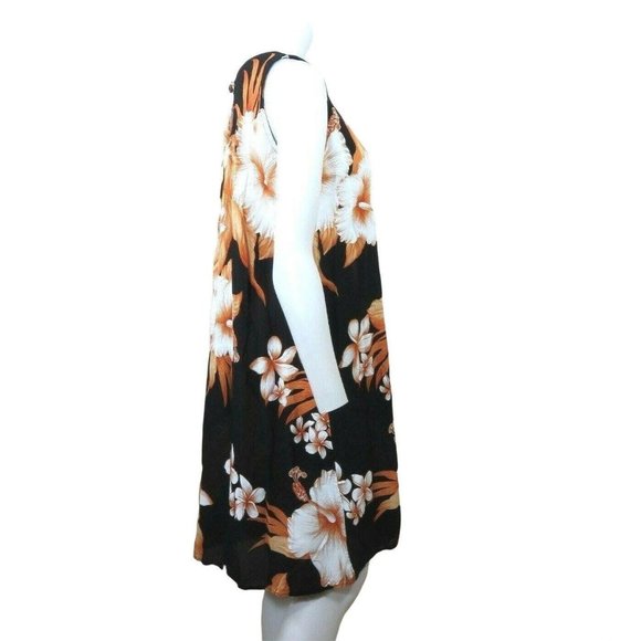 Vintage Unity Trading Hawaii Tank Dress Floral Plumeria Sleeveless New Old Stock - Picture 8 of 10
